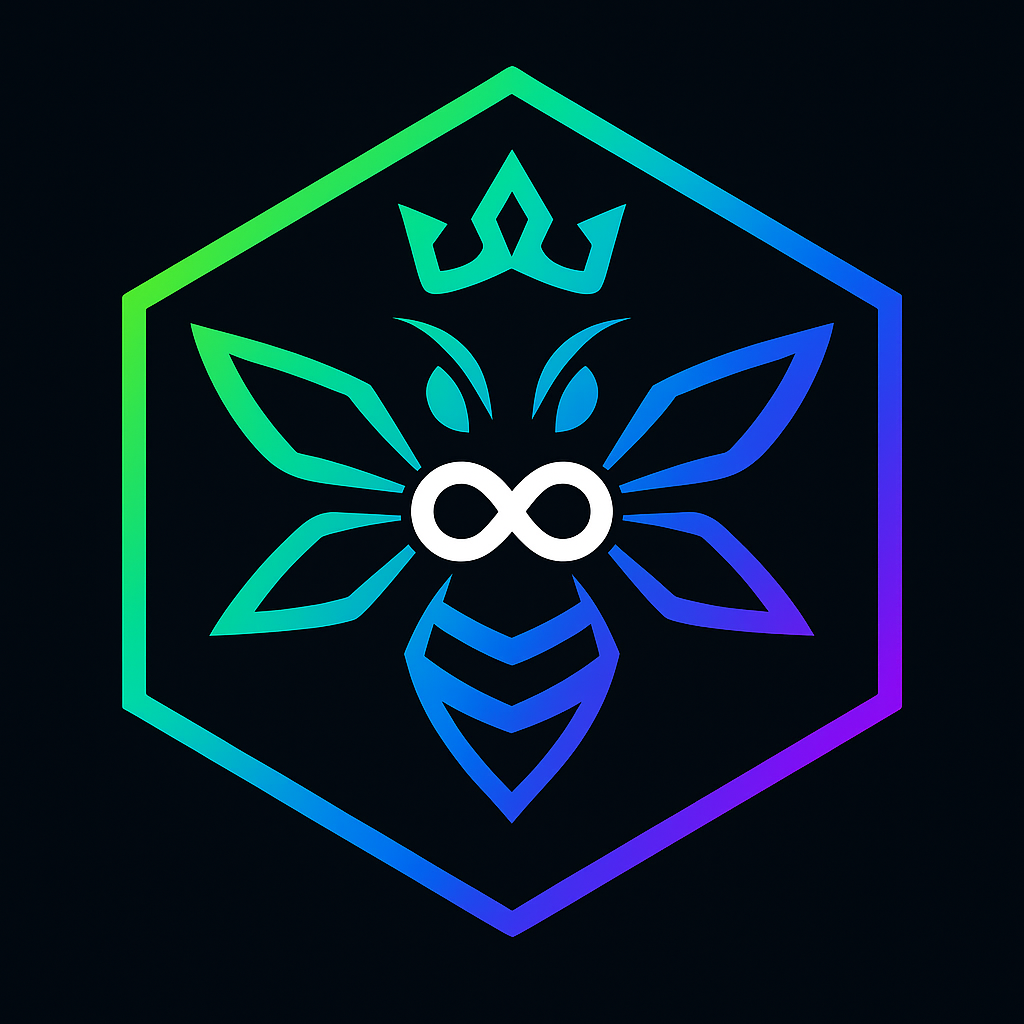 Hive.QI infinity bee logo